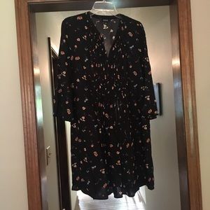 Black floral dress